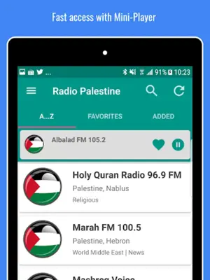 Radio Palestine 🇵🇸 📻 android App screenshot 1